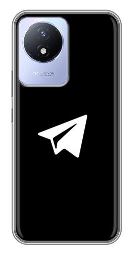 Чехол с картинкой "Лого Телеграм" для Vivo Y02
