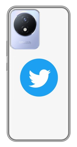 Силиконовый чехол с изображением "Лого Твиттера" для Vivo Y02
