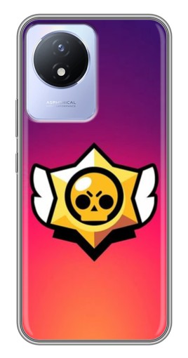 Чехол с печатью "Логотип Brawl Stars" для Vivo Y02