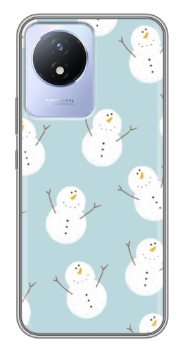 Чехол с печатью "Маленькие снеговики" для Vivo Y02