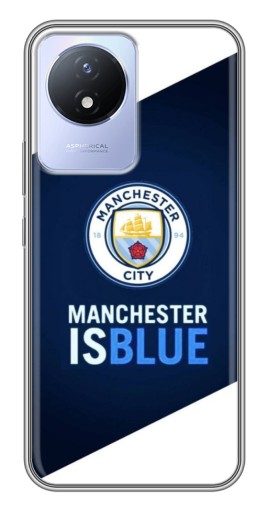 Силиконовый чехол с изображением "Manchester is Blue" для Vivo Y02