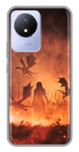 Силиконовый чехол с изображением "Мать драконов" для Vivo Y02