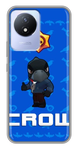 Чехол с печатью "Медаль Crow" для Vivo Y02