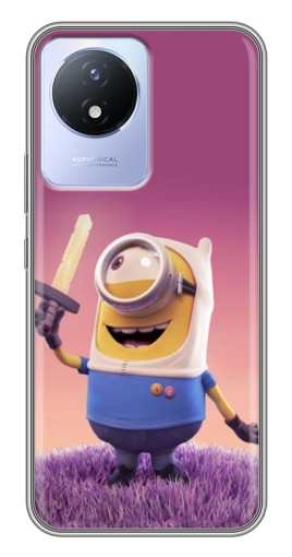 Силиконовый чехол с изображением "Миньон с мечом" для Vivo Y02