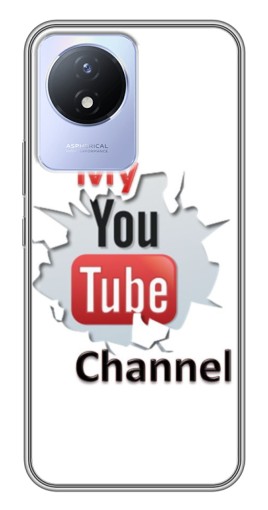 Чехол с принтом "My YouTube" для Vivo Y02