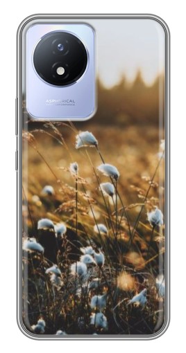 Чехол с принтом "Нежные полевые цветы" для Vivo Y02