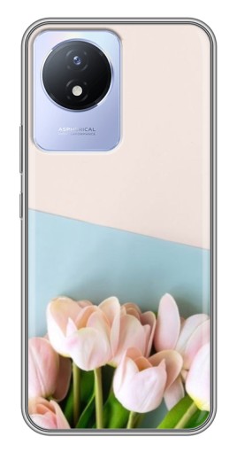 Силиконовый чехол с изображением "Нежные тюльпаны" для Vivo Y02