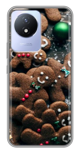 Чехол с принтом "Новогодние человечки" для Vivo Y02
