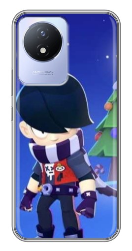Чехол с печатью "Новогодний Эдгард" для Vivo Y02