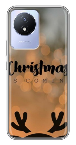 Силиконовый чехол с изображением "Новогодняя заставка" для Vivo Y02