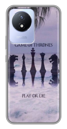 Чехол с принтом "Play or Die" для Vivo Y02