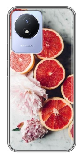 Чехол с печатью "Половинки грейпфрутов" для Vivo Y02
