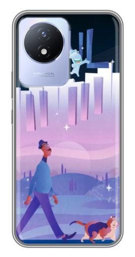 Силиконовый чехол с изображением "Постер к мультику" для Vivo Y02