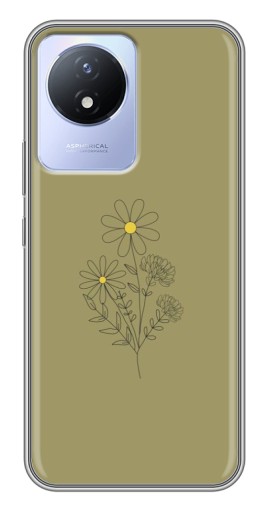 Чехол с печатью "Рисунок ромашка" для Vivo Y02