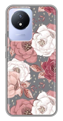 Чехол с принтом "Рисунок розы" для Vivo Y02
