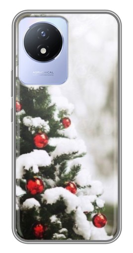 Чехол с печатью "Рождественская елка" для Vivo Y02