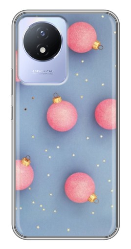 Чехол с картинкой "Розовые шары" для Vivo Y02