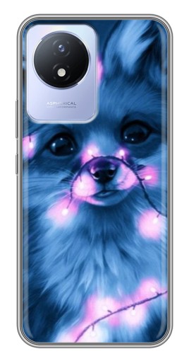 Чехол с принтом "Синяя лисичка" для Vivo Y02