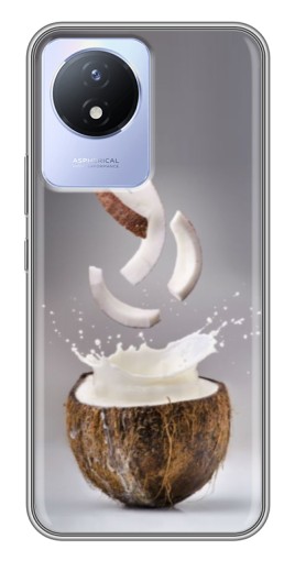 Чехол с картинкой "Стакан кокоса" для Vivo Y02