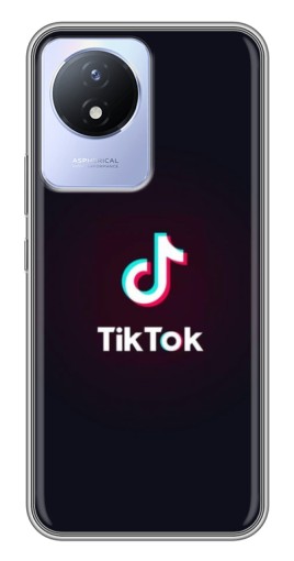 Силиконовый чехол с изображением "TikTok темный" для Vivo Y02