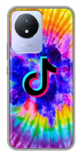 Силиконовый чехол с изображением "TikTok в красках" для Vivo Y02