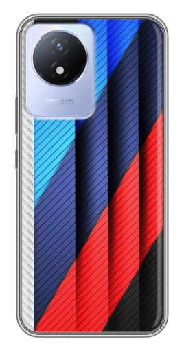 Силиконовый чехол с изображением "Цвета лого БМВ" для Vivo Y02