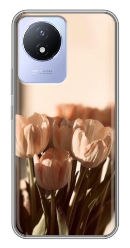 Силиконовый чехол с изображением "Тюльпаны на солнце" для Vivo Y02