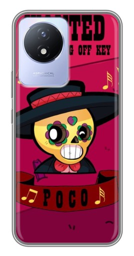 Силиконовый чехол с изображением "WANTED POCO" для Vivo Y02