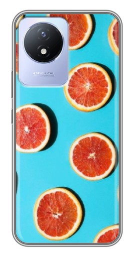 Чехол с печатью "Яркие грейпфруты" для Vivo Y02
