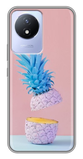 Силиконовый чехол с изображением "Яркий ананас" для Vivo Y02