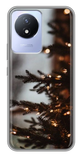 Чехол с печатью "Елка с гирляндой" для Vivo Y02