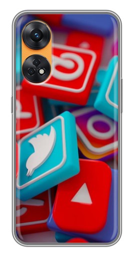 Чехол с печатью "3Д эффект" для Oppo Reno 8T
