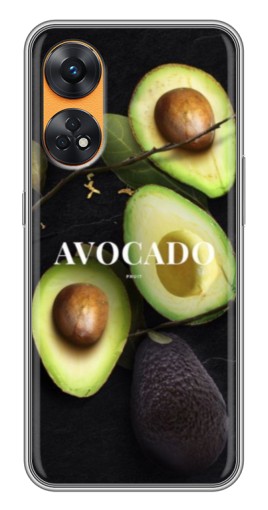 Чехол с печатью "Авокадо на черном" для Oppo Reno 8T