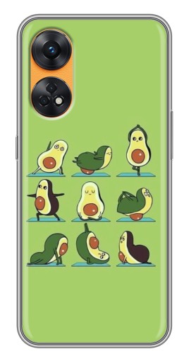 Чехол с картинкой "Авокадо Йога" для Oppo Reno 8T