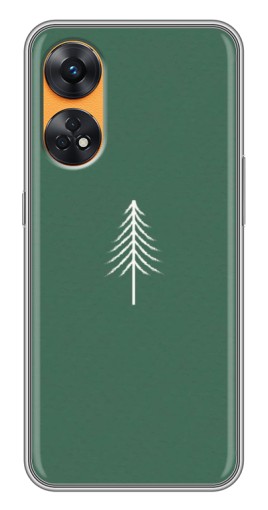 Чехол с печатью "Белая елка" для Oppo Reno 8T