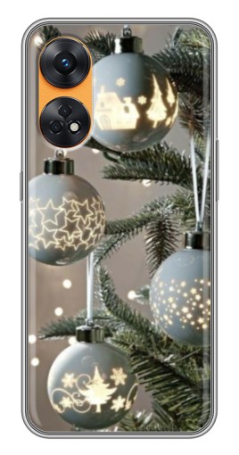 Силиконовый чехол с изображением "Белые шары " для Oppo Reno 8T