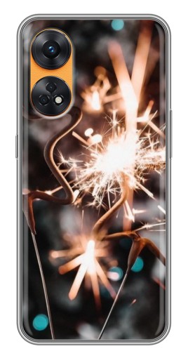 Силиконовый чехол с изображением "Бенгальские огни" для Oppo Reno 8T
