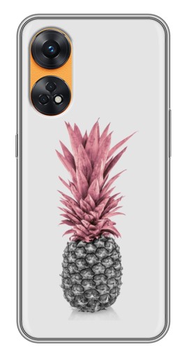 Чехол с картинкой "Чёрно-белый ананас" для Oppo Reno 8T