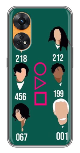 Чехол с картинкой "Герои кальмара" для Oppo Reno 8T