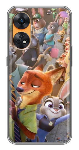 Чехол с картинкой "Герои Зверополис" для Oppo Reno 8T