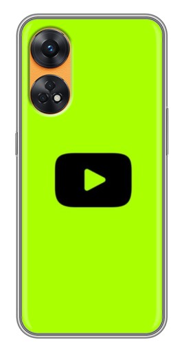 Чехол с картинкой "Кнопка Ютуба" для Oppo Reno 8T