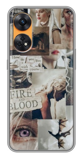 Силиконовый чехол с изображением "Коллаж Дейнерис" для Oppo Reno 8T