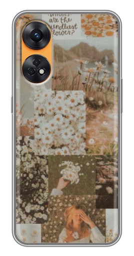 Чехол с печатью "Коллаж ромашек " для Oppo Reno 8T