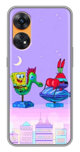 Чехол с картинкой "Крабс и Спанч Боб" для Oppo Reno 8T