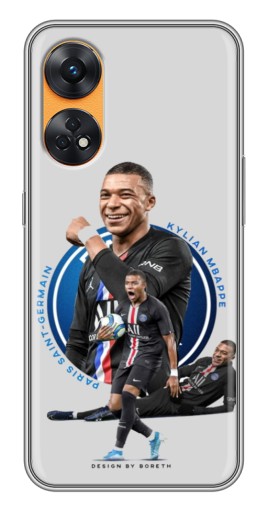 Силиконовый чехол с изображением "Kylian Mbappe" для Oppo Reno 8T