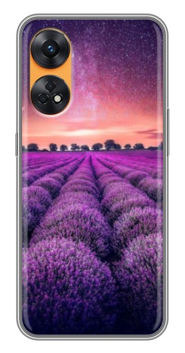 Силиконовый чехол с изображением "Лавандовое поле" для Oppo Reno 8T