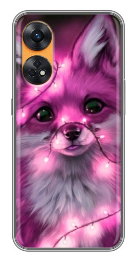 Силиконовый чехол с изображением "Лисичка розовая" для Oppo Reno 8T