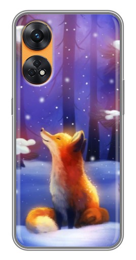 Силиконовый чехол с изображением "Лисичка в лесу" для Oppo Reno 8T