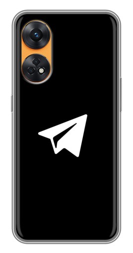 Чехол с принтом "Лого Телеграм" для Oppo Reno 8T