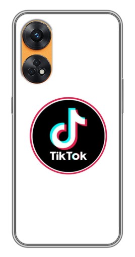 Силиконовый чехол с изображением "Лого Тик Ток" для Oppo Reno 8T